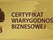 Certyfikat Wiarygodności Biznesowej