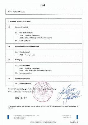 Nowy certyfikat GMP